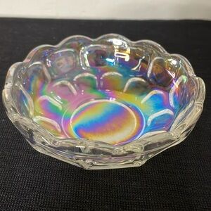 Vintage Federal Glass Colonial Pattern Nappy